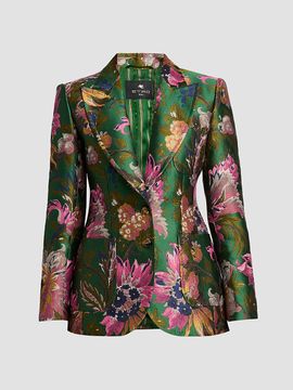 Etro Women's Floral Jacquard Fitted Blazer