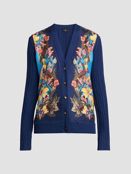 Etro Women's Floral Paisley Panel Cardigan