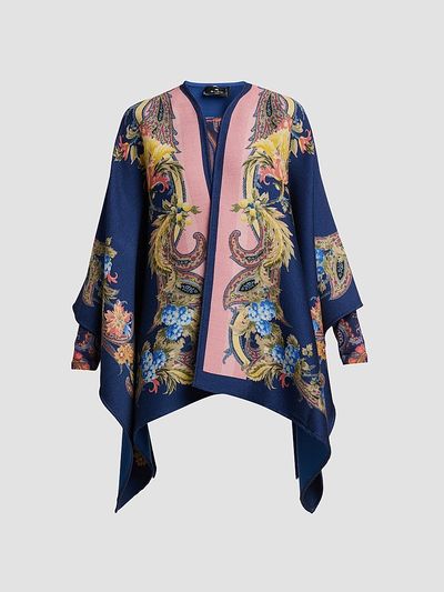 Etro Women's Floral Paisley Silk Cape