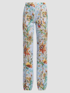 Etro Women's Floral Print Straight-Leg Trousers