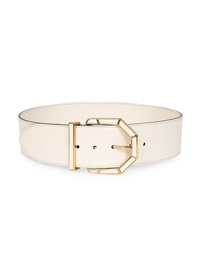 Etro Women's Geometric Buckle Leather Belt