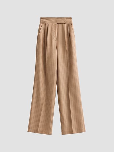 Etro Women's Grid Wool Straight Trousers