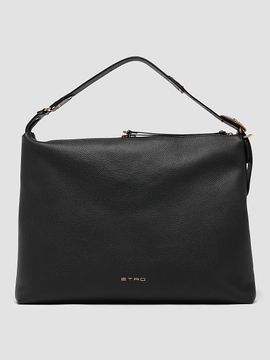 Etro Women's Large Tumbled Leather Hobo Shoulder Bag