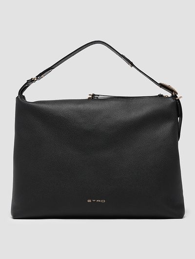 Etro Women's Large Tumbled Leather Hobo Shoulder Bag