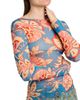 Etro Women's Lotus Print Mesh Long-Sleeve Top - 6