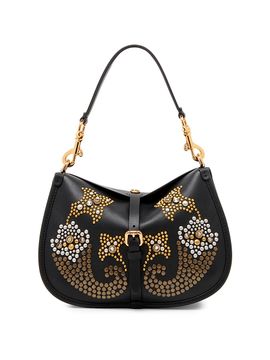 Etro Women's Medium Pony Studded Leather Shoulder Bag