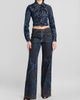 Etro Women's Paisley Cotton-Blend Crop Denim Jacket - 2