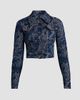 Etro Women's Paisley Cotton-Blend Crop Denim Jacket - 6