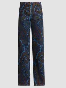 Etro Women's Paisley Cotton-Blend Flared Jeans