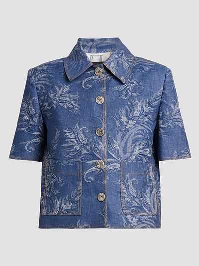 Etro Women's Paisley Denim Shirt