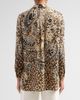 Etro Women's Paisley Leopard Print Silk Shirt - 3