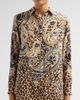 Etro Women's Paisley Leopard Print Silk Shirt - 5
