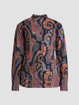 Etro Women's Paisley Stretch-Cotton Shirt