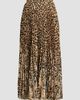 Etro Women's Pleated Leopard-Printed A-Line Midi Skirt - 6
