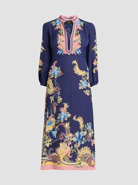 Etro Women's Printed A-Line Midi Dress