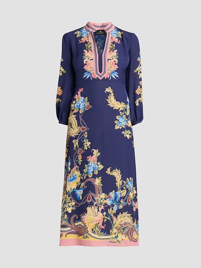 Etro Women's Printed A-Line Midi Dress