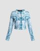 Etro Women's Printed Knit Crop Cardigan - 6