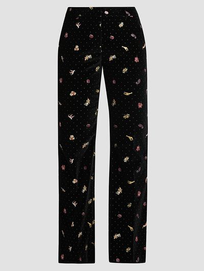 Etro Women's Printed Stretch-Cotton Trousers