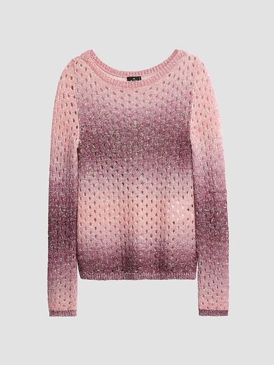Etro Women's Sequin Nylon-Wool Open-Knit Sweater