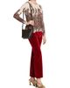 Etro Women's Velvet Boot-Cut Pants - 2