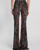 Etro Women's Velvet Paisley Sheer Kick Flare Leggings - 3