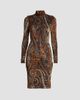 Etro Women's Velvet Paisley Sheer Knee-Length Dress - 6