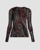 Etro Women's Velvet Paisley Sheer Top - 6