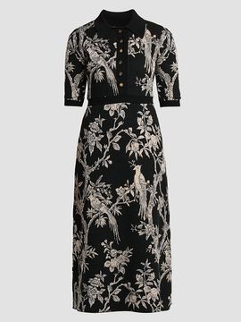 Etro Women's Wool-Blend Knit Midi Shirtdress