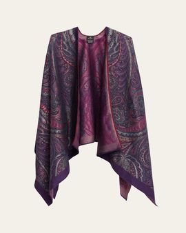 Etro Wool-Blend Jacquard Cape