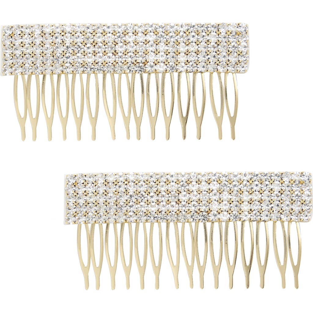 Ettika Ettika 2-Pack Large Crystal Hair Comb