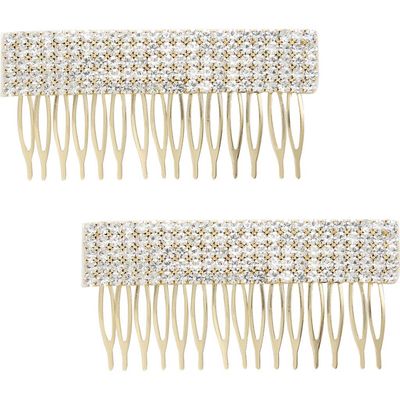 Ettika Ettika 2-Pack Large Crystal Hair Comb