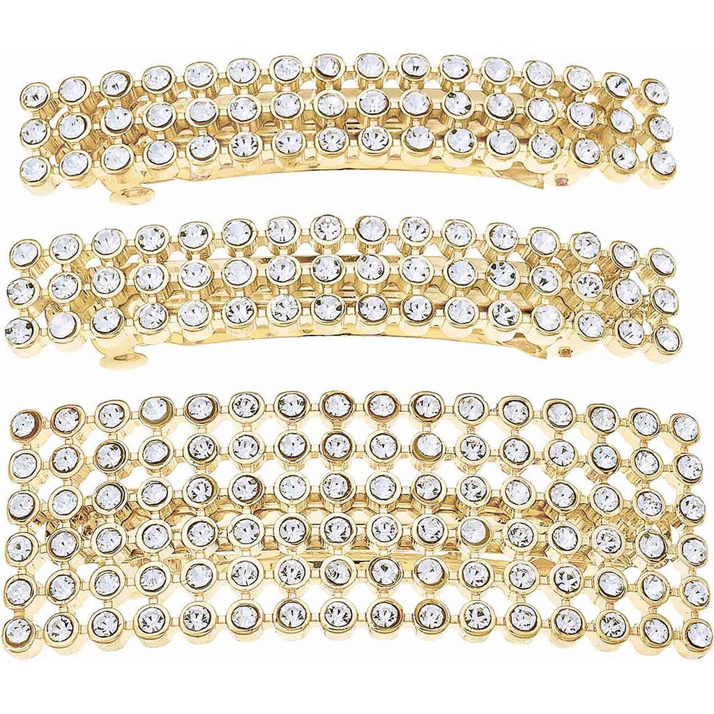 Ettika Ettika Assorted 3-Pack Crystal Barrettes