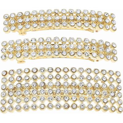 Ettika Ettika Assorted 3-Pack Crystal Barrettes