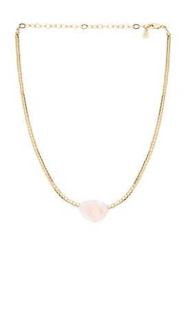 Ettika Ettika Beaded Rose Nugget Necklace