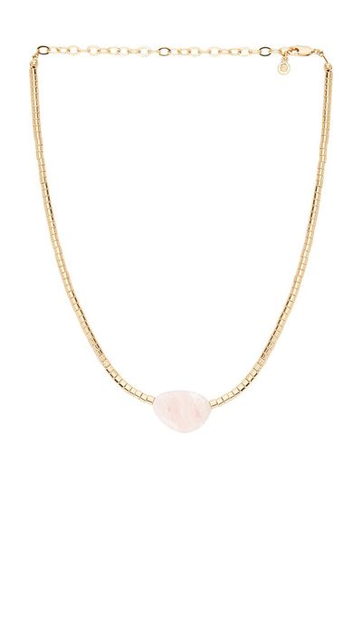 Ettika Ettika Beaded Rose Nugget Necklace