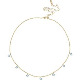 Ettika Ettika Blue Opal Disc Station Necklace