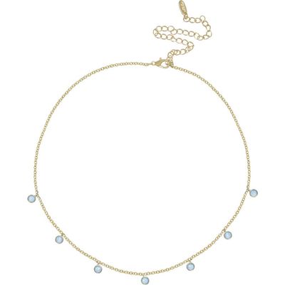 Ettika Ettika Blue Opal Disc Station Necklace