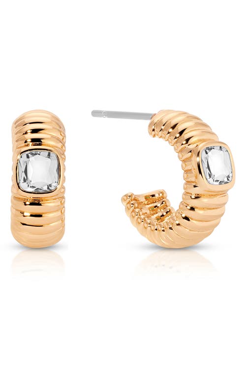 Ettika Ettika Contemporary Textured Small Hoop Earrings