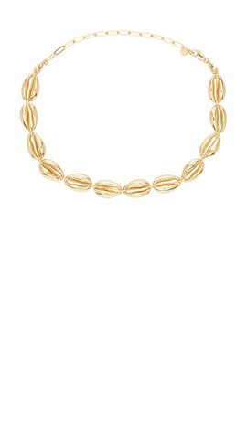 Ettika Ettika Cowrie Plated Necklace