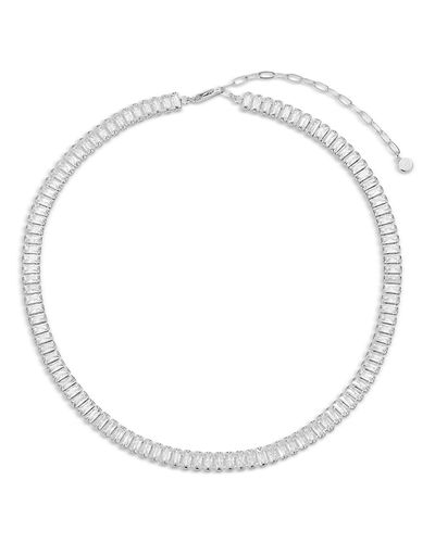 Ettika Ettika Crystal Baguette Tennis Necklace, 15-18