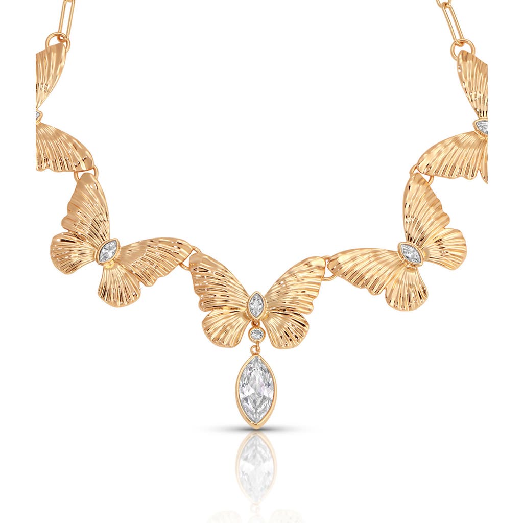 Ettika Ettika Crystal Butterfly Choker Necklace