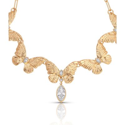 Ettika Ettika Crystal Butterfly Choker Necklace