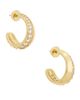 Ettika Ettika Crystal Curve Huggie Hoops - 1