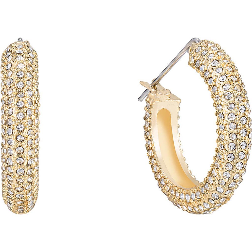 Ettika Ettika Crystal Embellished Hoop Earrings
