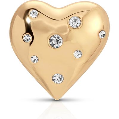 Ettika Ettika Crystal Heart Stud Brooch