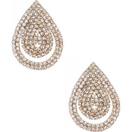 Ettika Ettika Crystal Teardrop Stud Earrings