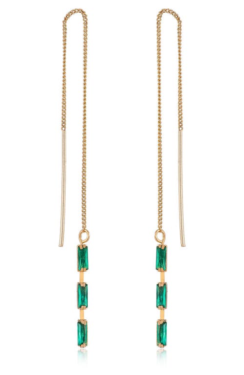 Ettika Ettika Cubic Zirconia Baguette Threader Earrings