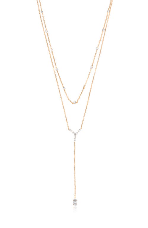 Ettika Ettika Dainty Marquise Double Layered Y-Necklace