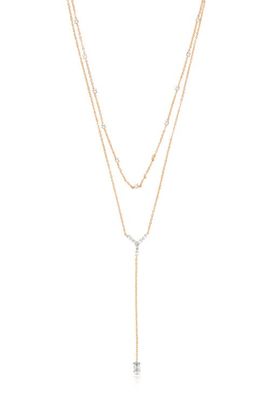 Ettika Ettika Dainty Marquise Double Layered Y-Necklace
