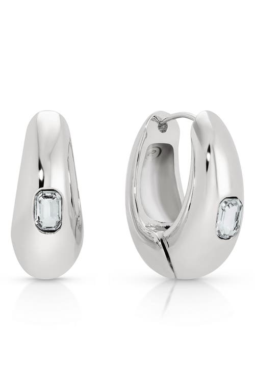 Ettika Ettika Deco Cubic Zirconia Hoop Earrings